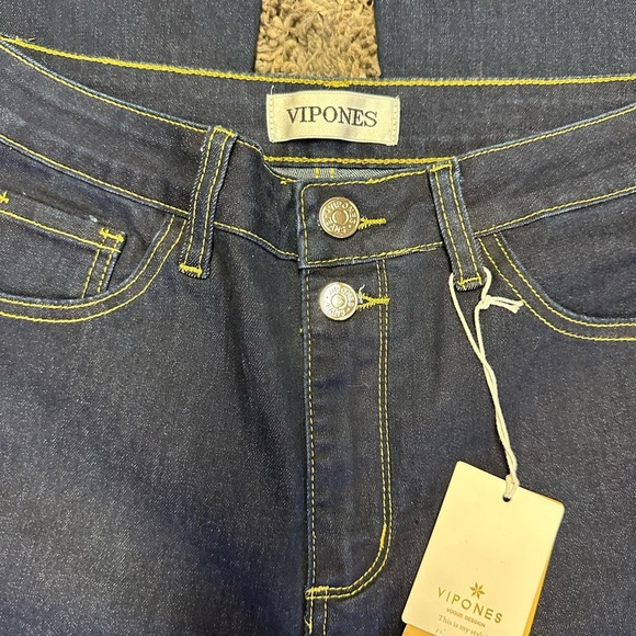 Vipones Womens High Rise Zip Fly Bootcut Denim jeans Blue Size 8 <<206>> - Picture 9 of 11